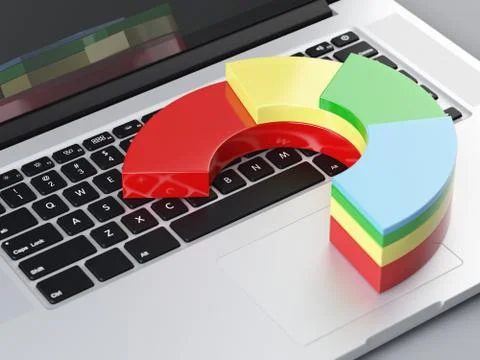 Color chart on keyboard Stock Illustration