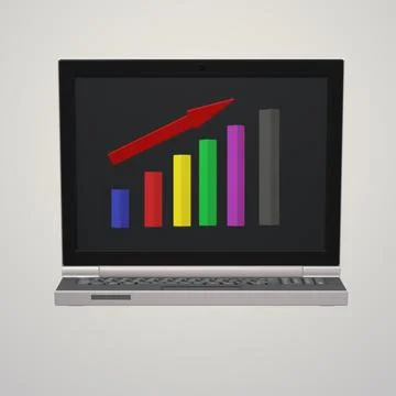 Color chart, laptop Stock Illustration