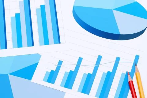 Color chart printed documents Stock Photos