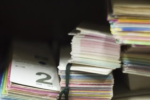Color Charts on Desk Stock Photos