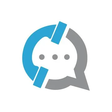 Color chat logo. Language school logo. Conversational club icon. Chat logo. Comm Stock Illustration