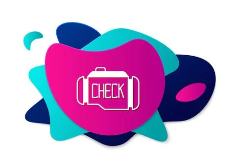 Color Check engine icon isolated on white background. Abstract banner with .. Illustrazione stock