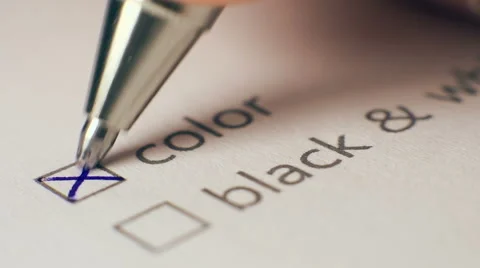 Color Checkbox Marking Survey Stock-Footage 43215788