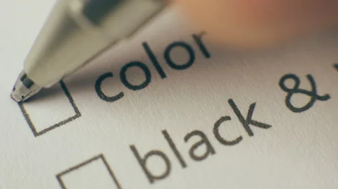 Color Checkbox Marking Survey 스톡 동영상 43215869