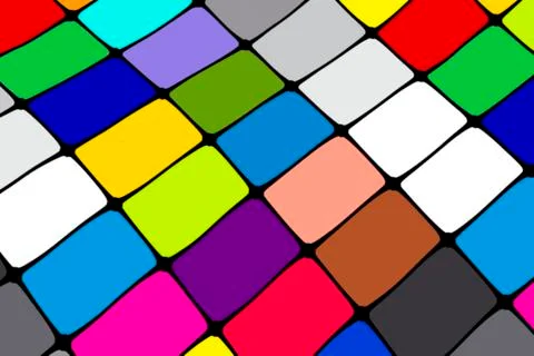 A color checker in form of squares Stock Illustration