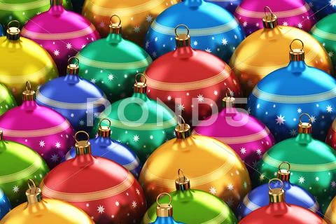 Color Christmas balls Stock Illustrationen
