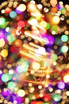 Color christmas tree Stock Illustration