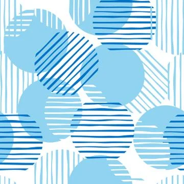 Color circle. chaotic pattern circle lines. Seamless pattern. Stock Illustration