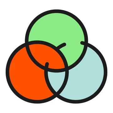 Color circle design icon vector flat Illustrazione stock