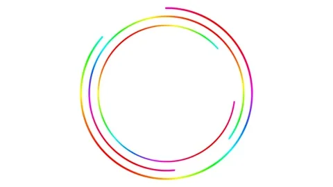 Color circle frame white Stock Footage 243636662