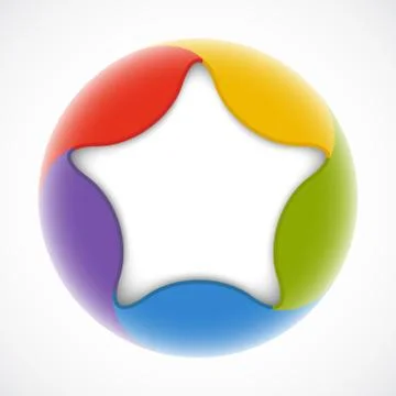 Color circle infographic. Template for cycle star diagram, graph, presentation Stock Illustration