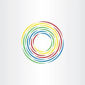 Color circle lines abstract vector background Stock Illustration