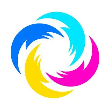 Color circle logo icon. Vortex symbol. Modern abstract logo. Vector illustration Stock Illustration