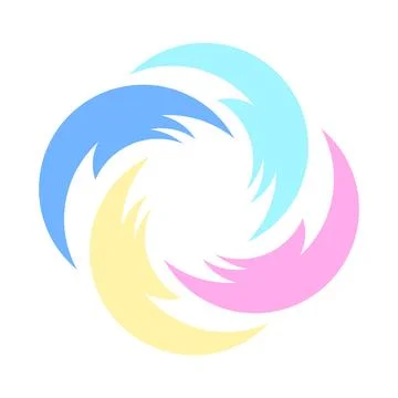 Color circle logo icon. Vortex symbol. Modern abstract logo. Vector illustration Stock Illustration