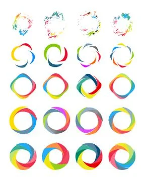 Color circle set Illustrazione stock