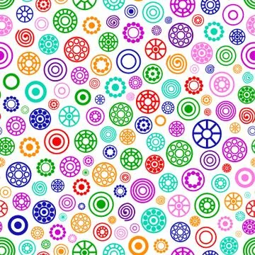 Color circle vector seamless pattern. イラスト素材