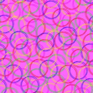 Color circles. Abstract seamless pattern. Illustrazione stock