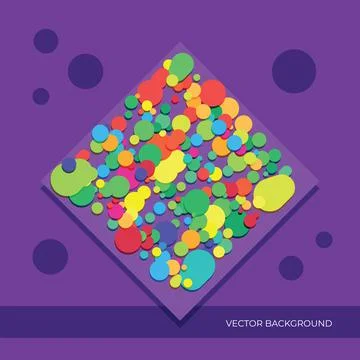 Color circles abstract vector background template Stock Illustration
