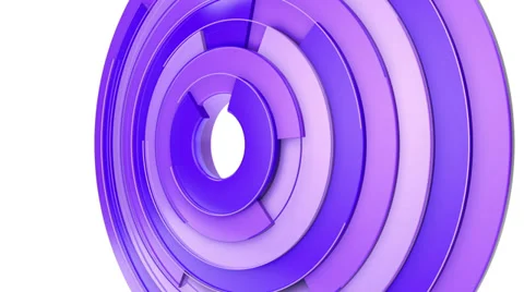 Color circles background on white, loop. Vídeo Stock 36890082