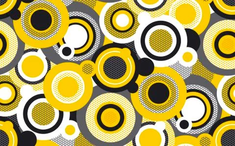 Color circles seamless pattern Stock Illustration