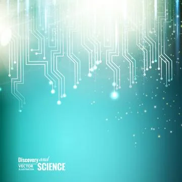 Color circuit. Illustrazione stock