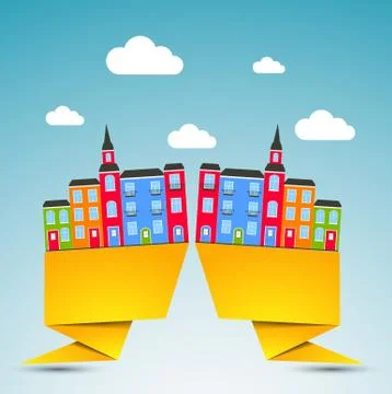 Color city background. Vector Stock Illustration