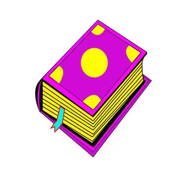 Color close book with bookmark Stock Illustration