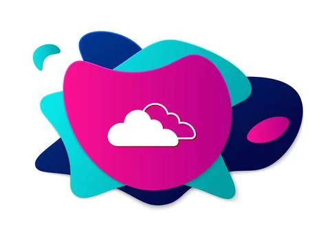 Color Cloud icon isolated on white background. Abstract banner with liquid Illustrazione stock