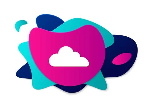 Color Cloud icon isolated on white background. Abstract banner with liquid Stock Illustration