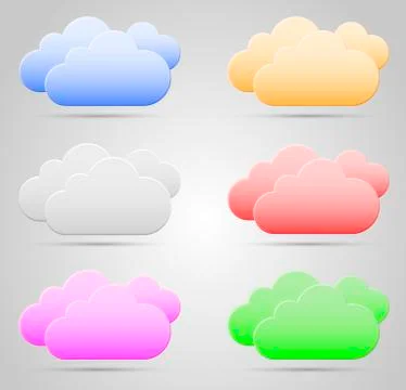 Color clouds Stock Illustration