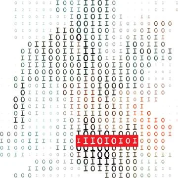 Color code streams glowing on screen. Vector background Stockillustratie