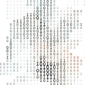 Color code streams glowing on screen. Vector background Stock Illustration