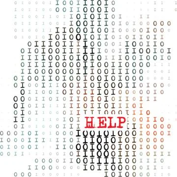 Color code streams glowing on screen. Vector background Illustration