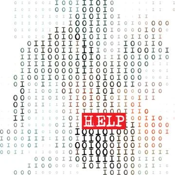 Color code streams glowing on screen. Vector background Stock Illustration