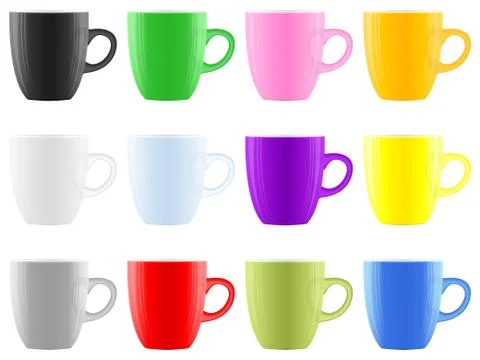 Color coffee cup Stock Illustration