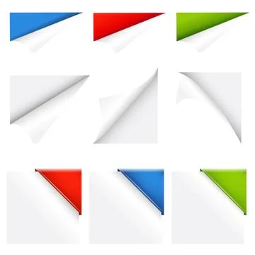 Color collection corners Stock Illustration