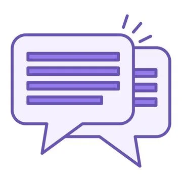 Color Comments Icon. Vector Icon. Review of the Text or Statement. Blogger .. Stock Illustration