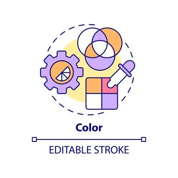 Color concept icon Stock Illustration