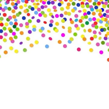 Color confetti frame Illustrazione stock