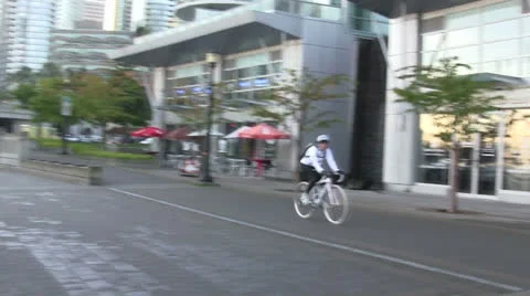 Color Coordinated Bicycle Rider Stock Footage 22640853