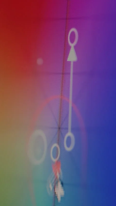 Color correction and grading video monitor. Hue and bars on display, showing Stock Footage 326463137
