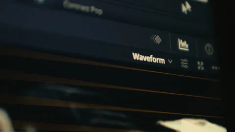 Color correction editor working on waveform and vectorscope Stock Footage 277322564