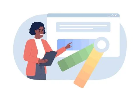 Color correction for website flat concept vector spot illustration Stock Illustration