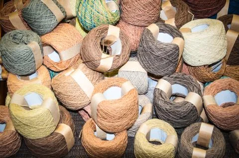 Color cotton thread roll, Backgrounds Stock Photos