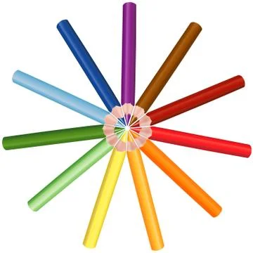 Color Crayons Stock Illustration