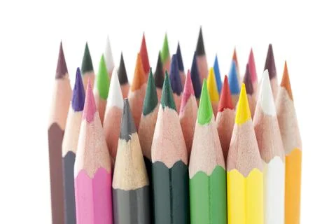 Color crayons Stock Photos