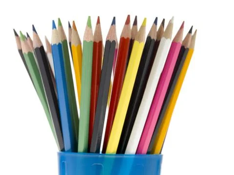 Color crayons Stock Photos