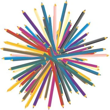 Color crayons stack Stock Illustration