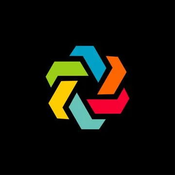 Color creative of circle abstract vector and logo design or template rainbow  스톡 일러스트