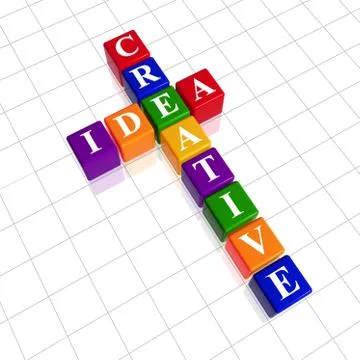 Color creative idea like crossword Stock Illustration